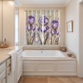 thumbnail image 3 of Curtains 84 Inches Long 2 Panels, Purple Iris Grommets Window Treatment Curtain, Spring Vintage Flowers Butterfly Leaves Khaki Thermal Curtains Drapes for Living Room/Bathroom, 3 of 9