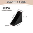 thumbnail image 2 of Uxcell 30Pcs Triangle Glass Corner Protector, 0.79 Inch Plastic Glass Table Corner Protector Transport Corner Guard for Glass, Ceramics, Wood, and Steel(Right Angle, Black), 2 of 6