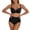 Black, variant on Women's Two Pieces Plus Size Bikini Set Solid Color High Waist Bikini Bottom Bathing Suits Summer Fall Casual Seaside Beach Swimsuit,White,M
