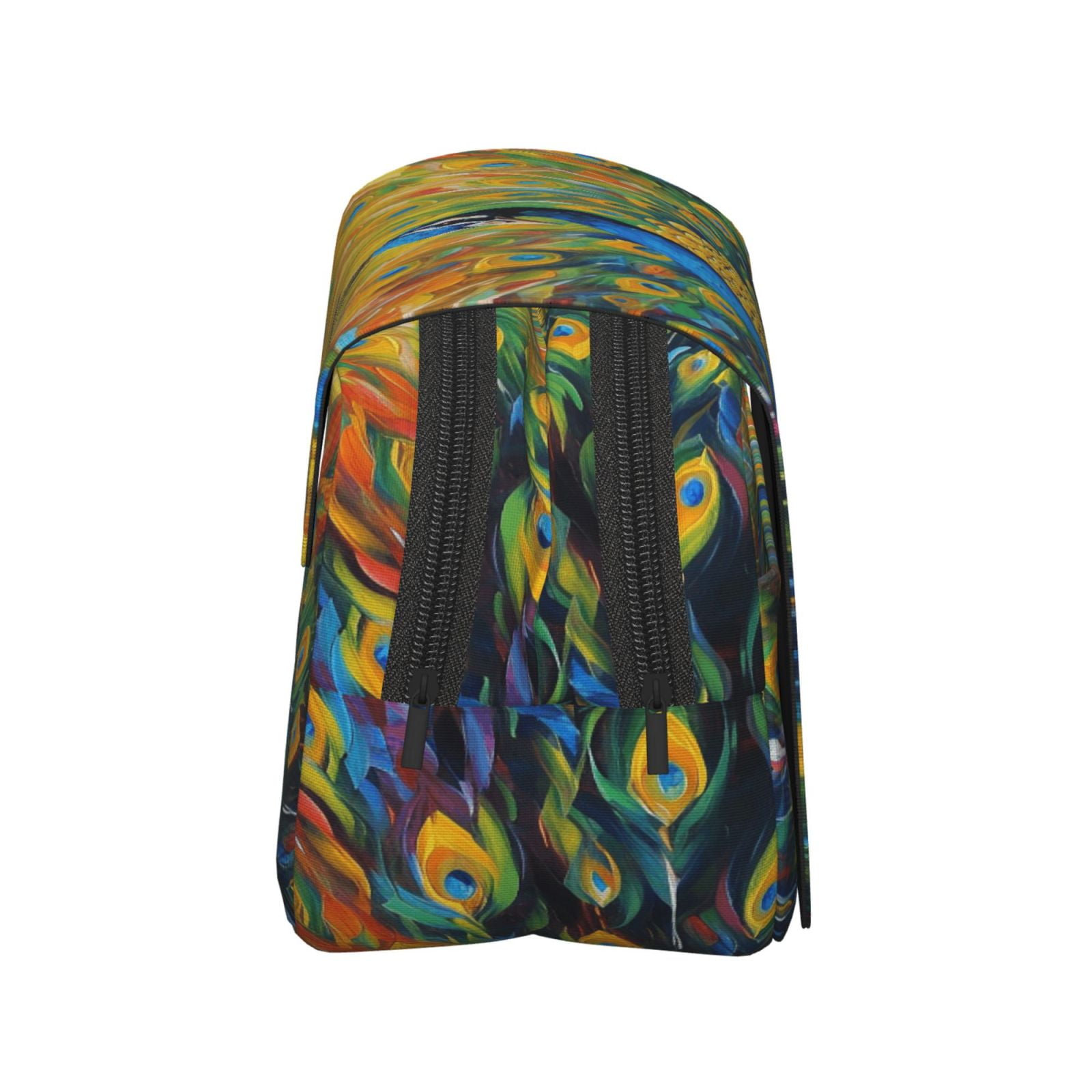 Rateoe Peacocks Pattern Double Clamshell Pen Case, Storage Organizer with Two Zipper Compartments– Holds Up to 50 Pencils & Pens