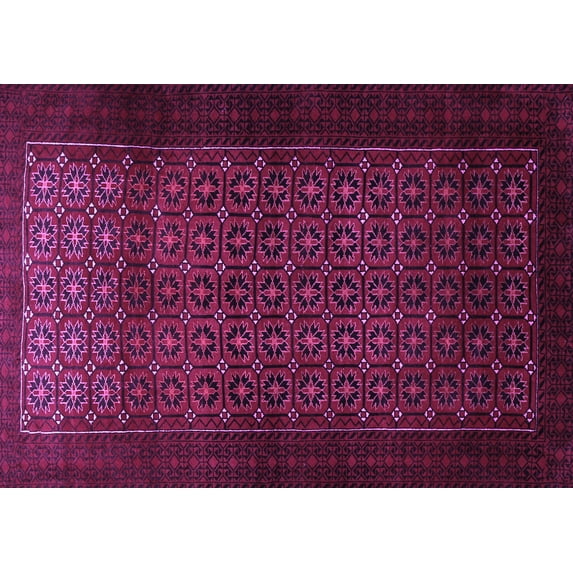 Ahgly Company Indoor Rectangle Persian Purple Traditional Area Rugs, 5' x 8'
