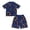 Blue, variant on Toddler Boy Summer Short Clothes Sets Summer Short-Sleeve Short Sleeve Sets Summer Outfits Cute Clothes Boys Comfortable Playwear Daily Wear
