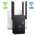 thumbnail image 3 of Repetidor/enrutador/extensor WiFi 5G inalámbrico AC1200 de doble banda, amplificador de señal, punto de acceso WiFi de largo alcance de 1200 Mbps 802.11AC, 3 of 5