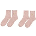 thumbnail image 3 of MZXELPRJD No Show Socks Womens 2 Pairs Casual Animal Print Cotton Pattern Lady Socks Tube Comfortable Socks, Low Cut Socks Women Pink, 3 of 5
