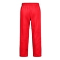 thumbnail image 7 of Men's Baggy Sweatpants Athletic Loose Wide Leg Elastic Waist Lounge Relaxed Open Bottom Joggers Pants with Pockets Red XL, 7 of 7
