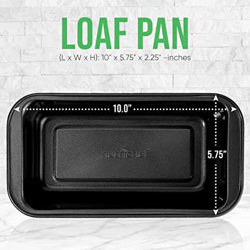 NutriChef Non-Stick Baking Pan, Black Carbon Steel Bake Pan, Commercial Grade Restaurant Quality Metal Bakeware