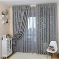 thumbnail image 2 of Bubble Leaf Pattern Window Sheer Curtain for Bedroom Living Room 100x270cm, 2 of 8