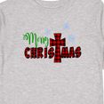thumbnail image 4 of Inktastic Merry Christmas Buffalo Plaid Cross with Snowflakes Boys or Girls Long Sleeve Toddler T-Shirt, 4 of 5