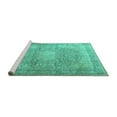 thumbnail image 2 of Ahgly Company Machine Washable Indoor Rectangle Persian Turquoise Blue Traditional Area Rugs, 5' x 7', 2 of 4