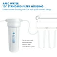 thumbnail image 3 of APEC 10 in. White Industry Standard Filter Housing with 1/4 in. John Guest Quick Connect Fittings, 3 of 4