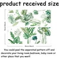 thumbnail image 3 of Leaf Wall Decals Tropical Plants Monstera Leaves Wall Art Dedor Stickers Natural Palm Leaf Wall Posters Natural Green Plants Art Murals Vinyl Wallpaper for Bedroom Nursery Office, 3 of 9