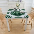 thumbnail image 3 of nygtbtfer Tablecloth, Cabbage Lettuce Garden Fresh Salad Organic Healthy Eating Food Vegan , Table Cover for Dining Room Kitchen DecorFern Green White, 3 of 7