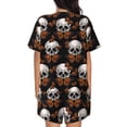 thumbnail image 3 of Kdxio Butterfly Skull Print Pajamas Sets for Women Short-Sleeved Pjs with Lounge Shorts Two Piece Sleepwear S-4XL, 3 of 9