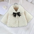 thumbnail image 5 of Atogsazn Baby Girl's Fleece Jacket Toddler Fuzzy Long Sleeve Jackets Plush Winter Warm Clothes Outfit 01-Beige 1-2 Years, 5 of 6