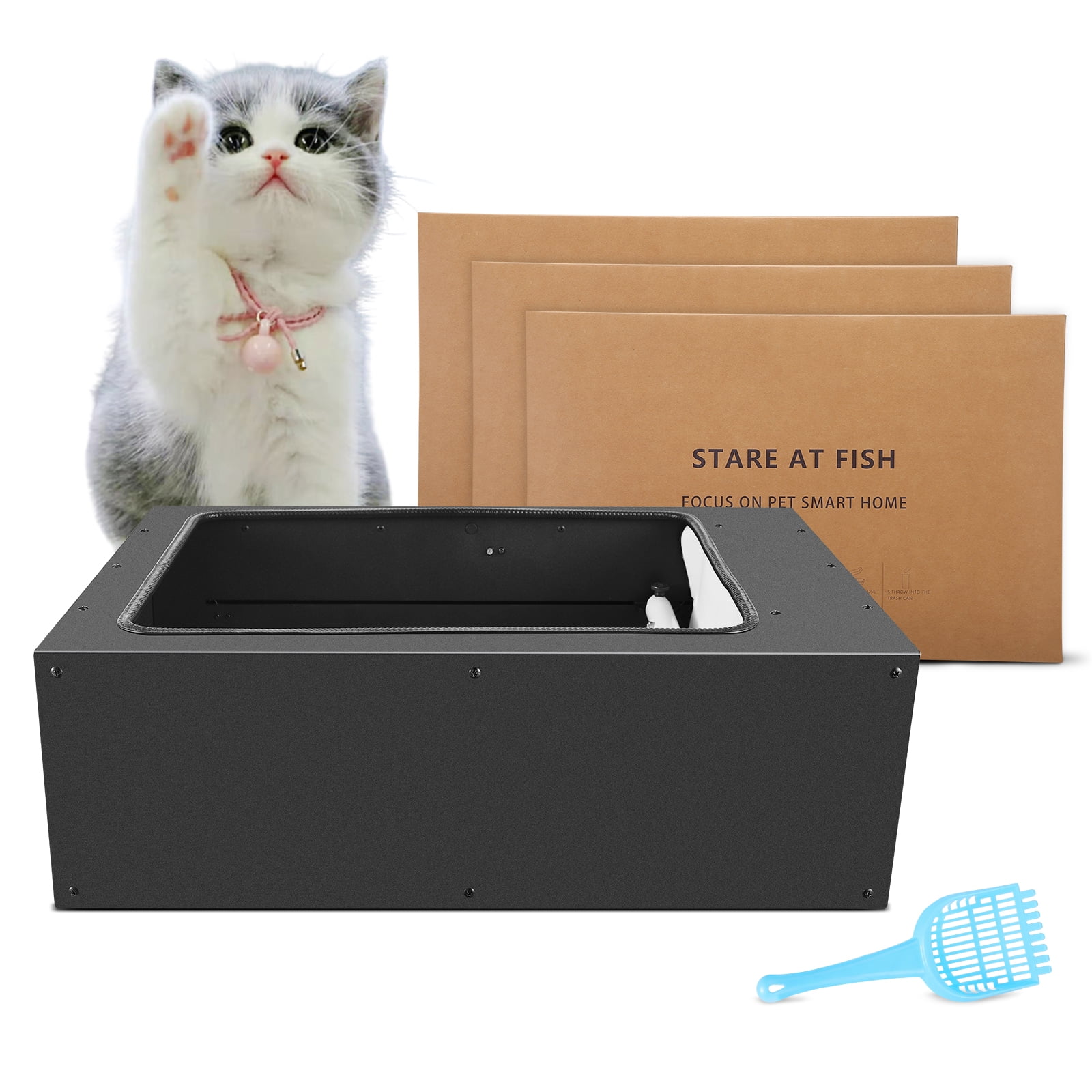 Automatic Smart Cat Litter Box, SelfCleaning Litter Box,Odor