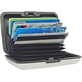 thumbnail image 1 of UTRAX 12 Slots Metal Cards Wallet Multi Pockets Aluminum Purse Credit Card Organizing Hard Case Holder for RFID Scan, 1 of 5