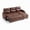 Brown-Tech Cloth, variant on Ktaxon Convertible Sectional Sofa Bed, L‑Shaped Sleeper Couch with Storage Chaise, USB Port & Cup Holders, for Living Room Apartment Small Space PU, Gray-Blue