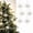 White, variant on 6 Pack Glitter Star Christmas Tree Ornaments, 3.94 Inch Spiky Star Hanging Decorations, 3D Starburst Xmas Tree Ornament for Holiday Wedding Home Decor, Champagne