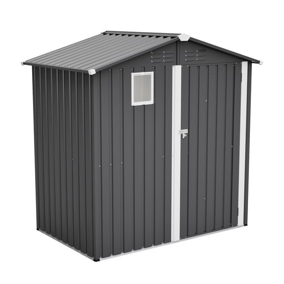 6FT x 4FT Steel Outdoor Storage Shed for Garden Patio Lawn Tool Utility