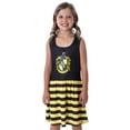 thumbnail image 6 of Harry Potter Girls All Houses Crest Logo Tank Stripe Accent Pajama Nightgown, 6 of 6