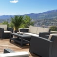 thumbnail image 5 of Luxury Commercial Living 36" Gray Outdoor Patio Wickerlook Rectangular Coffee Table with Magazine, 5 of 8