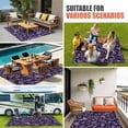 thumbnail image 3 of Boho Purple Floral Outdoor Rug 4x6 Ft, Non Slip Washable Area Rug, Farmhouse Botanical Vintage Paisley Flower Patio Rugs Carpet Runner, Large Floor Mat for Indoor/Outdoor Deck Porch Camping, 3 of 8