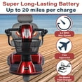 thumbnail image 3 of Zipr Breeze 3-Wheel Scooter - Heavy Duty Long Range Mobility Scooter - 300 Pound Max Weight – Extended Battery Motorized Wheelchair - Red, 3 of 10
