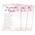 thumbnail image 1 of Inkdotpot Cartes d'Activité de Jeu de Fête de Mariage "Watercolor Splash Who Know The Bride Best" Lot de 50, 1 of 7