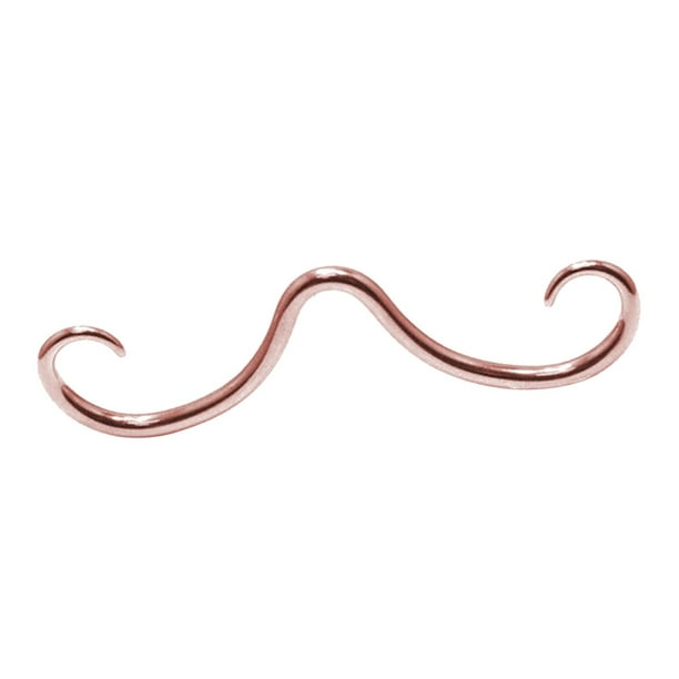 Anillo para la nariz, bigote, anillo para el tabique nasal, regalo portátil, joyería divertida y de moda para piercing en la nariz. Oro rosa
