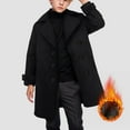 thumbnail image 2 of Povozer Boys Trench Coat Double Breasted Classic Belted Outwear Jacket Dress Coats(Black,1-2 Years), 2 of 6