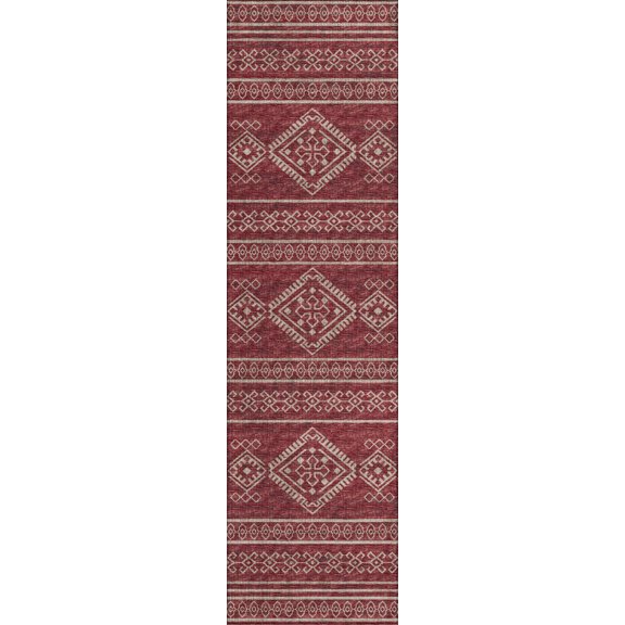 Addison Rugs Indoor/ Outdoor Yuma Boho Washable Rug 2'3" x 7'6" - Canyon