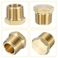 thumbnail image 4 of 2Pcs Tapón de cabeza hexagonal de latón, tapa de compresión, válvula de detención, 3/8" NPT, con cinta PTFE, 4 of 7