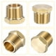 thumbnail image 4 of 2Pcs Tapón de cabeza hexagonal de latón, tapa de compresión, válvula de detención, 3/8" NPT, con cinta PTFE, 4 of 7