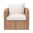 thumbnail image 2 of bali & pari Rhinos Bohemian Light Brown Seagrass Tuxedo Arm Chair, 2 of 6