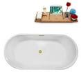 thumbnail image 4 of 62" Streamline N-2180-62FSWH-FM Freestanding Tub and Tray With Internal Drain, 4 of 8