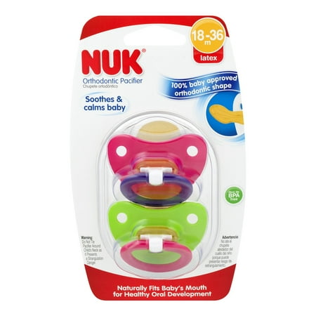 NUK Orthodontic Pacifier, 18-36 Months - 2 Counts