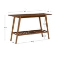 thumbnail image 6 of Linon Ashville Mid-Century Indoor Console Table, Walnut, 6 of 8
