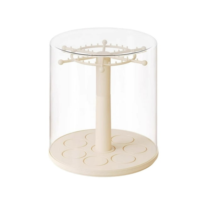 Vitrina transparente giratoria, soporte para exhibición, decoración, ahorro de espacio, soporte para figuras, estante, caja de almacenamiento para gabinete, encimera, vitrina 1 pieza