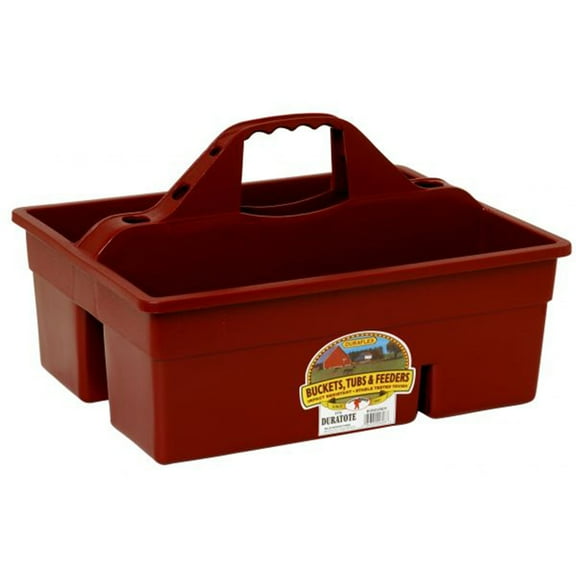 Little Giant DuraTote Box Organizer w/2 Compartment & Grip Handle, Burgundy