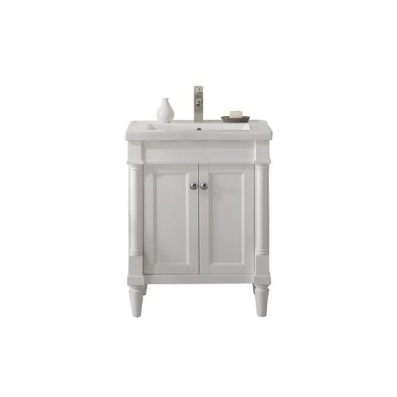 24 in. White Sink Vanity