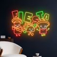 thumbnail image 2 of Handmadetneonsign Fiesta Neon Sign, Fiesta Neon Light, Sombrero Hat Led Light, Mexican Tacos Sign, 2 of 5