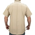thumbnail image 3 of First Class 100% Polyester Two Tone Short Sleeve Uniform Shirt - Tan and Brown - M, 3 of 4
