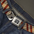 thumbnail image 2 of Buckle-Down Belt, Seatbelt Buckle Belt, Americana Plaid X, 34 to 52 Inches, 2 of 9