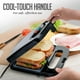 thumbnail image 5 of OVENTE - Parrilla eléctrica Panini con placas antiadherentes, luces indicadoras LED, control de termostato, mango de tacto fresco, sandwichera compacta perfecta para cocinar desayuno, aperitivos y más, 5 of 5