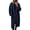 Navy Blue, variant on sicmoss Women's Red Double Breasted Wool Coat Notch Lapel Long Sleeve Long with Pockets Fall Winter