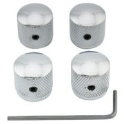 Chrome Barrel Knobs for P Bass/Telecaster Ibanez Domed Knurled Volume Tone Knob