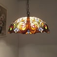thumbnail image 5 of CHLOE Lennon Tiffany Bronze 2 Light Victorian Ceiling Pendant Fixture 18" Shade, 5 of 6