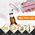 thumbnail image 3 of HUGFEGWE Can Opener Manual Handheld Strong Manual Can Opener Smooth Edge Cut, Can Opener Heavy Duty, Comfortable Soft Handle, Built-in Bottle Opener (Pink) AZ824-28554, 3 of 6
