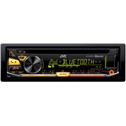 Angle View: JVC Refurbished KD-RD97BT Single DIN BT In-Dash CD/AM/FM Car Stereo w/ Pandora