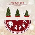 thumbnail image 2 of Christmas Tree Skirt, 48 inch Double-Layer Cable Knit Knitted Thick Rustic Holiday Decoration, Christmas Sledge Pattern, 2 of 8
